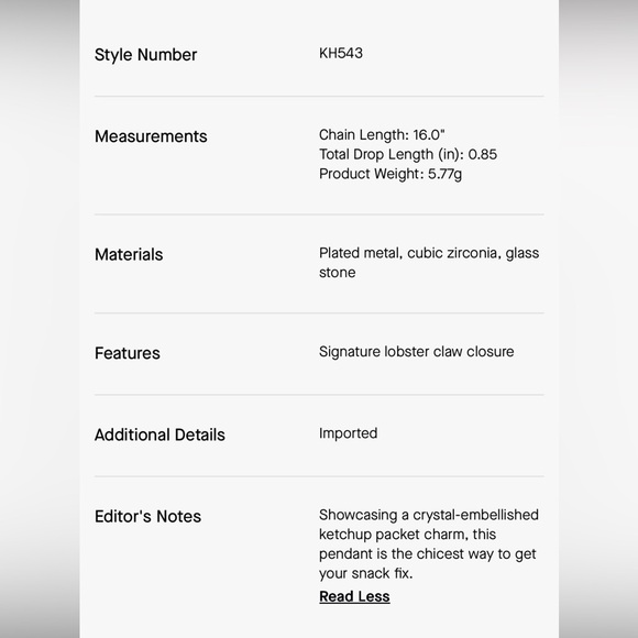 Rare Kate Spade What A Snack Necklace - Picture 8 of 8